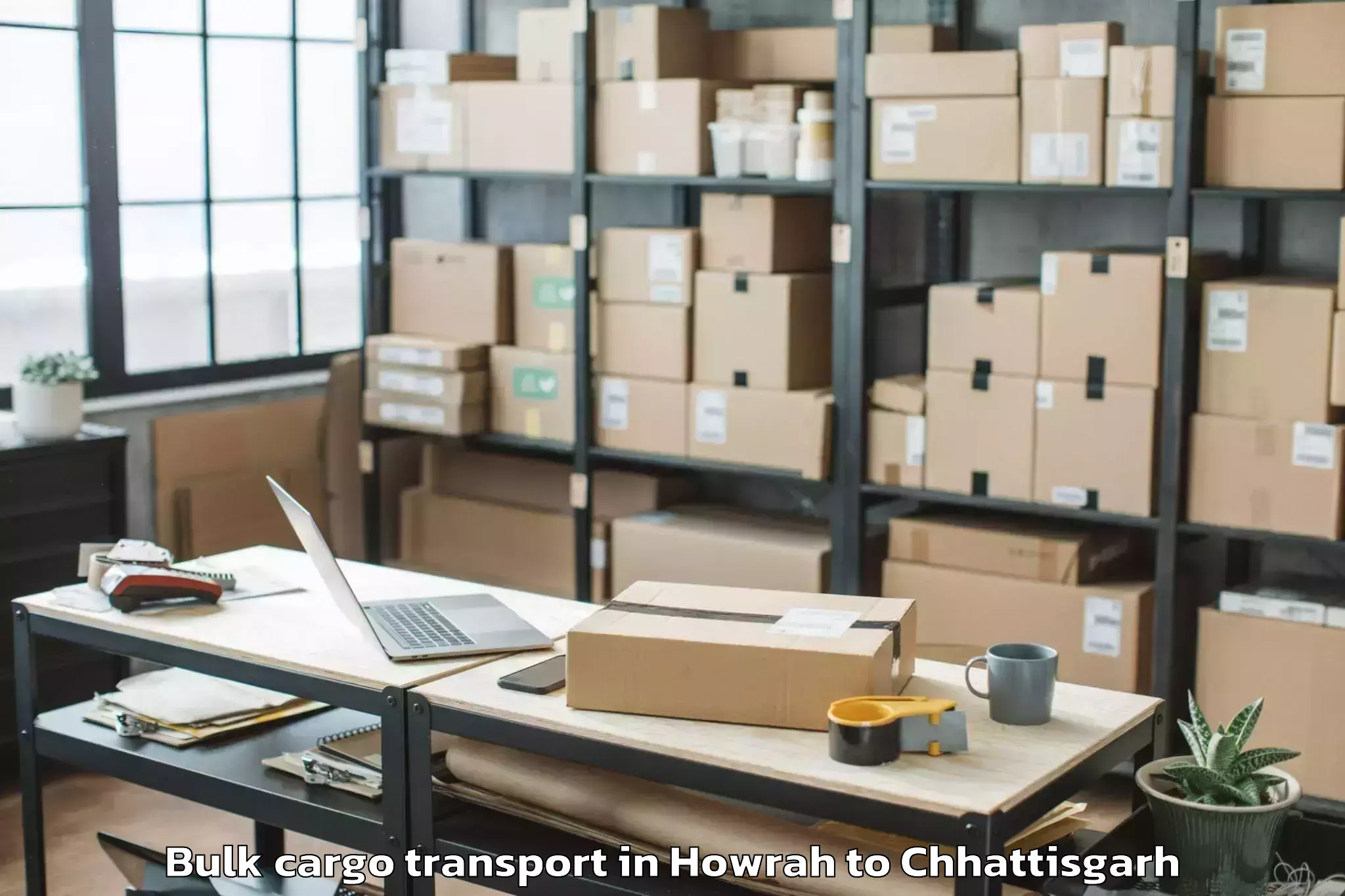 Affordable Howrah to Bhopalpatnam Bulk Cargo Transport